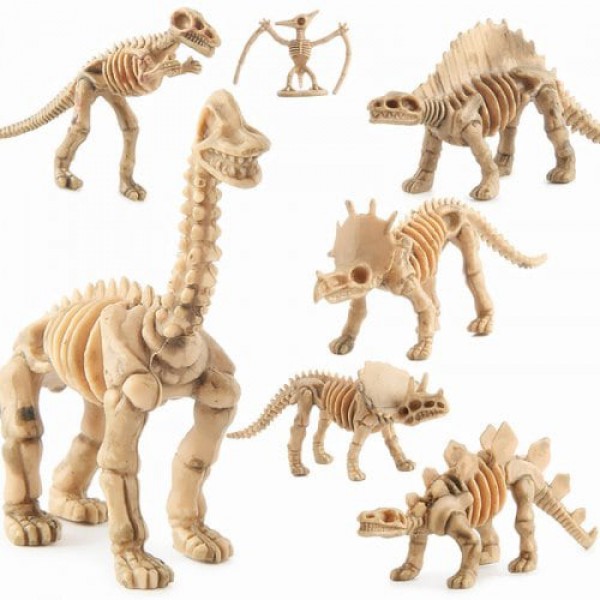         12PCS Assorted Dinosaur Skeleton Toy Figures Made of Plastic
        